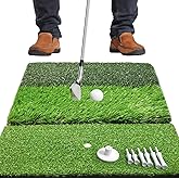 COSPORTIC Golf Hitting Mat, Golf Training Mat for Swing Path Feedback Detection Batting,Extra Replaceable Golf Practice Mat 16"x12", Golf Gifts for Men Women for Home Indoor Outdoor