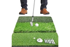 COSPORTIC Golf Hitting Mat,Golf Training Mat for Swing Driving Chipping with Advanced Artificial Turf, Golf Practice Mat 16"x26",Golf Gifts for Men Women Indoor Outdoor