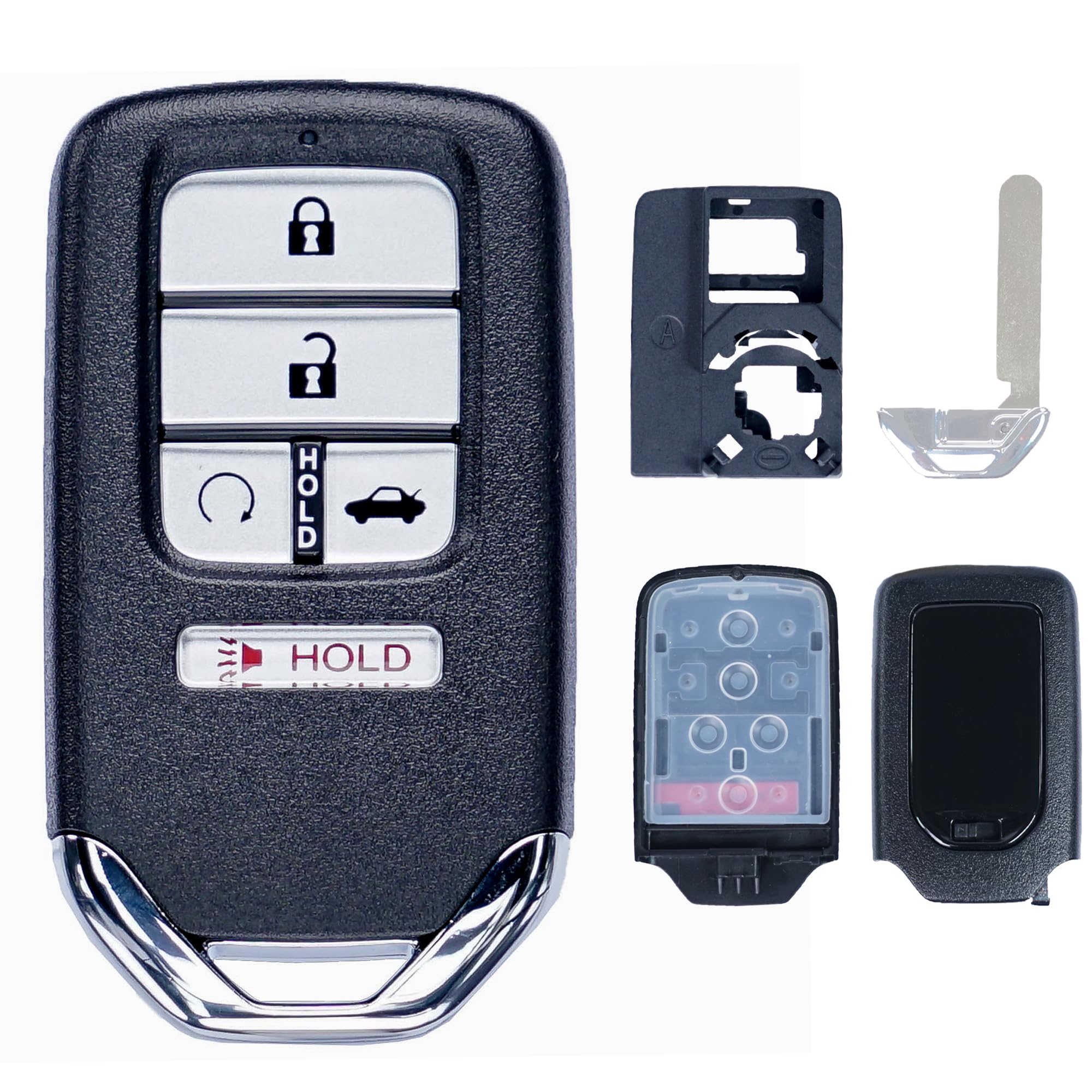Photo 1 of SUPALAND Key Fob Shell Case Replacement Fits for Honda Civic Accord CRV Pilot Passport Insight Hybrid EX LX 2016 2017 2018 2019 2020 2021 2022 Keyless Entry Remote Control 5 Button Pad Cover