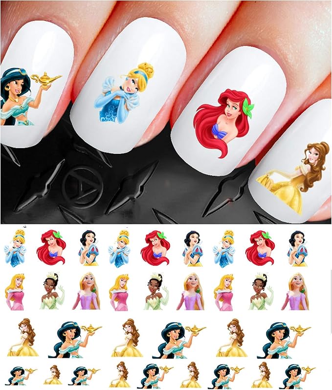 Disney Stickers Pour Ongles Princesse Belle Jasmin La Petite Sirene Ariel Et Ses Amis Amazon Fr Cuisine Maison