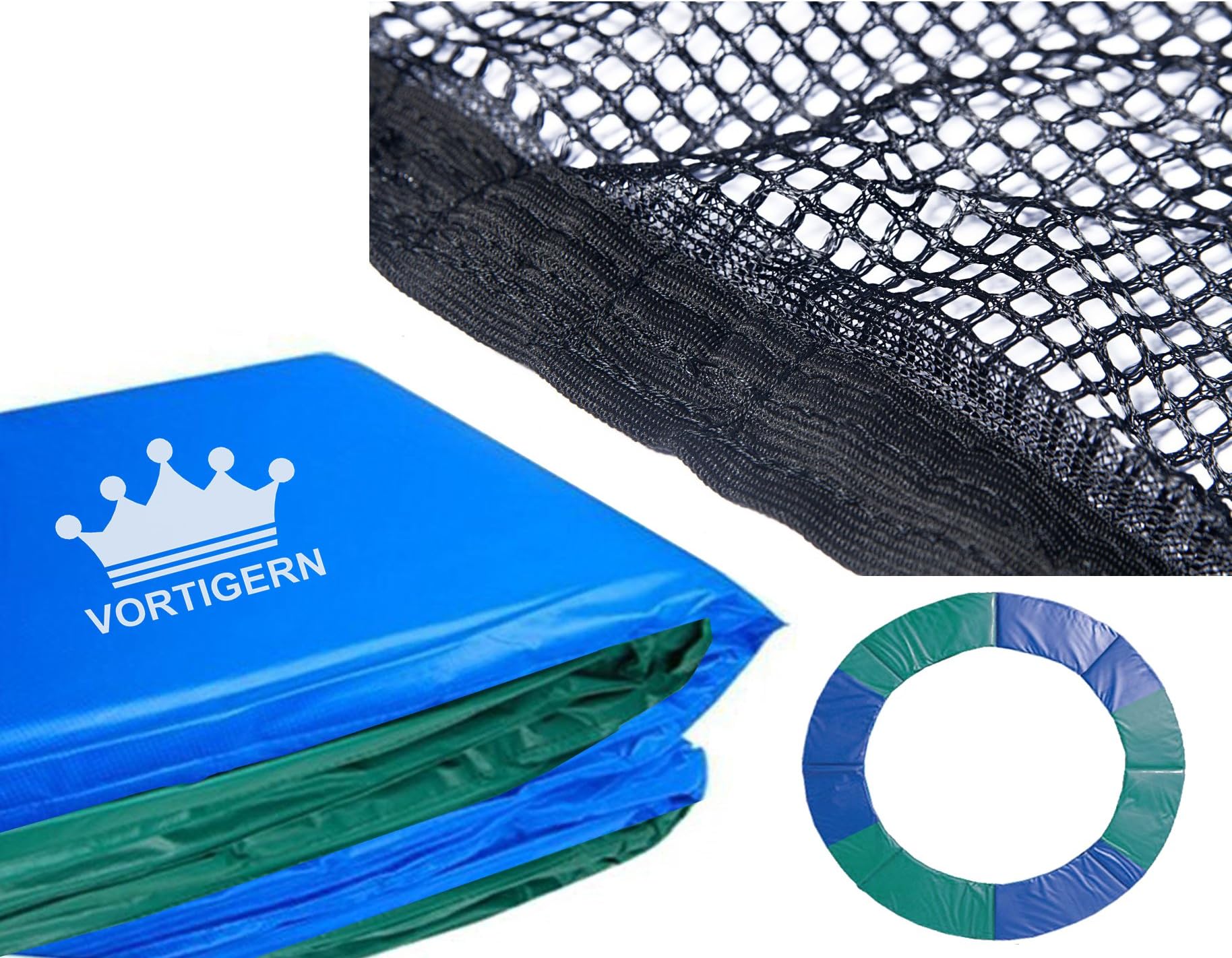Vortigern Replacement Twin Pack of Padding and Safety Enclosure Netting for 6ft Diameter Trampoline