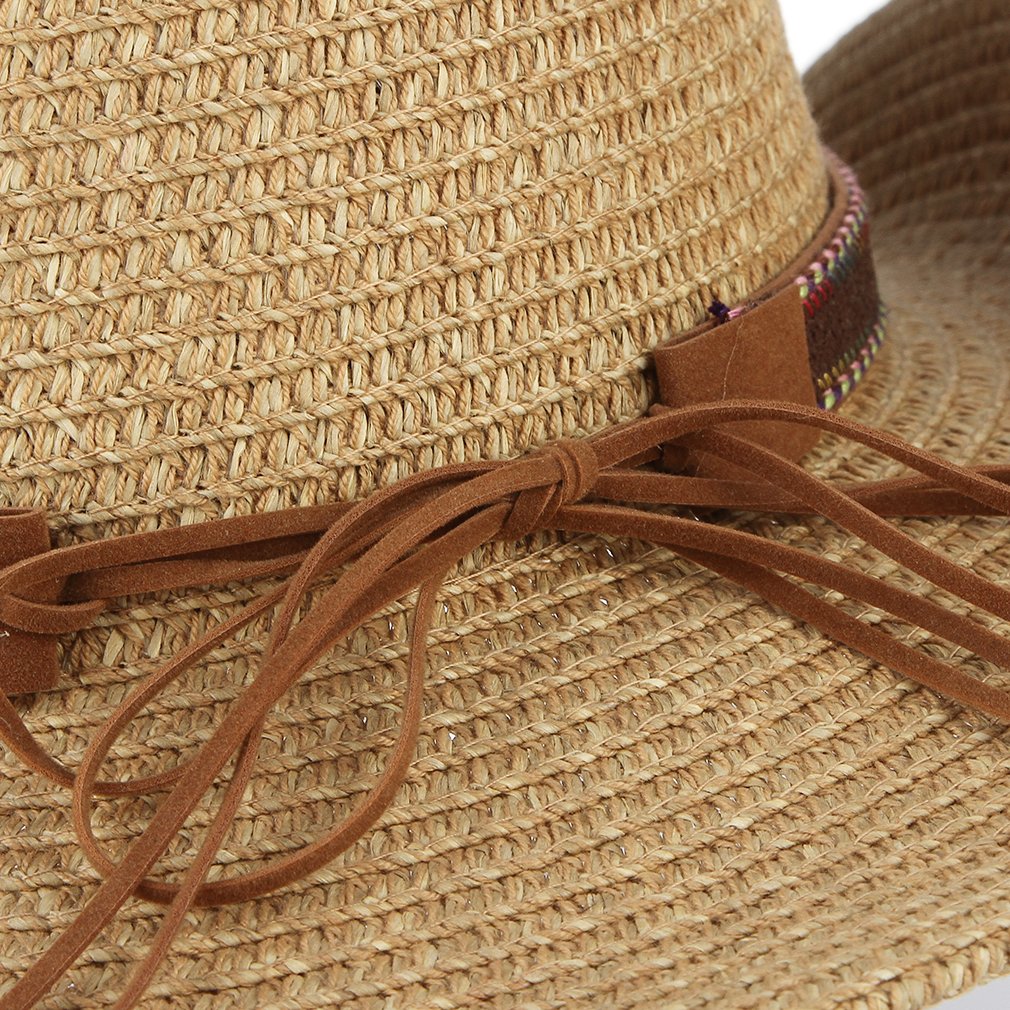 Western Cowboy Hat for Men Women Summer Straw Hats Jazz Cap Wide Brim Beach  Sun Caps Clothing, Shoes & Jewelry foretadrenaline.com