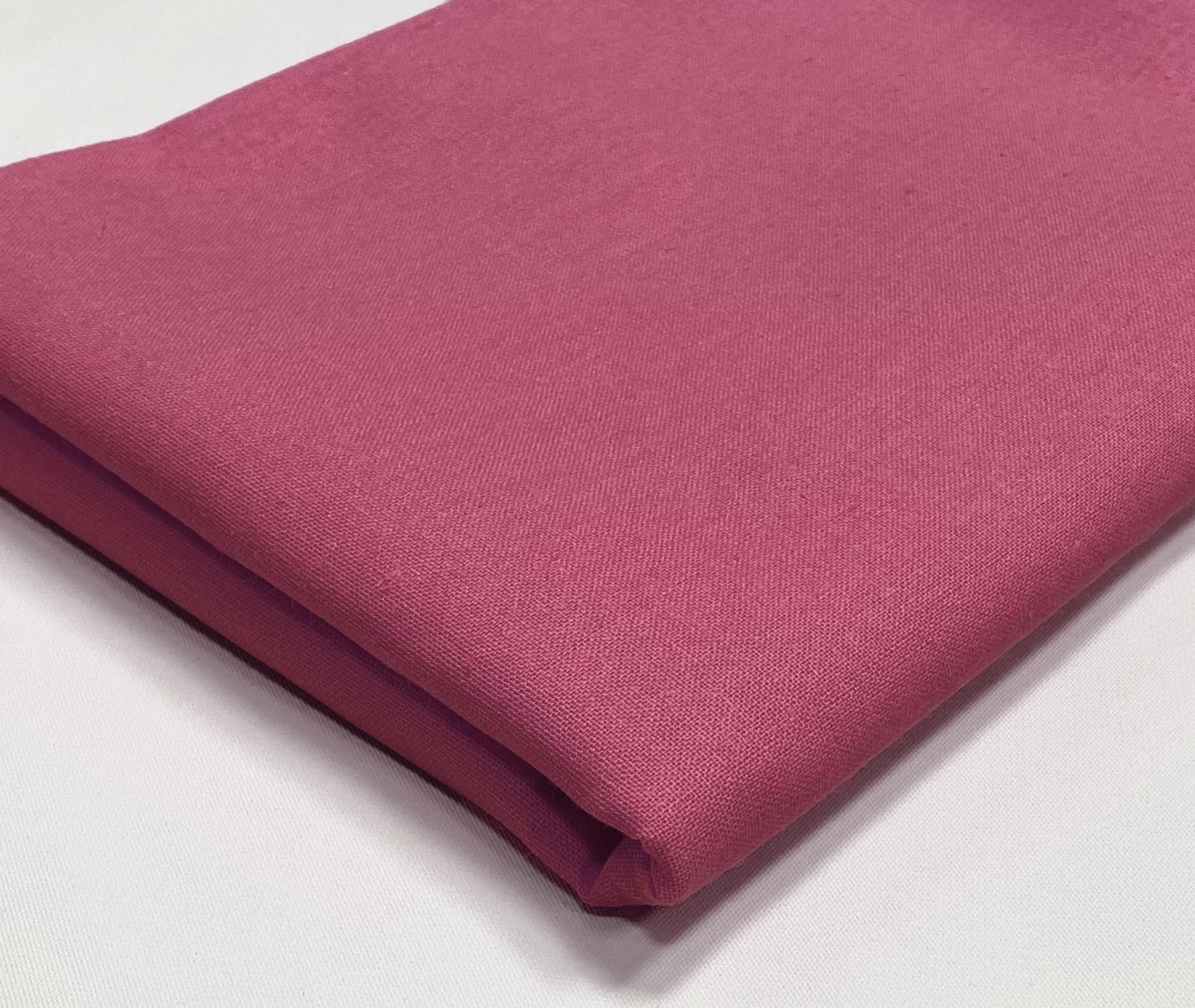 A-Express Plain Cotton Fabric - 60 Inches 150cm Extra Wide Per Metre - 150 GSM Viscose Material - for Clothing, Quilting, Curtain Lining, Sheeting, Costume, Dress, Bedding - Dark Pink 1 Meter — image 1