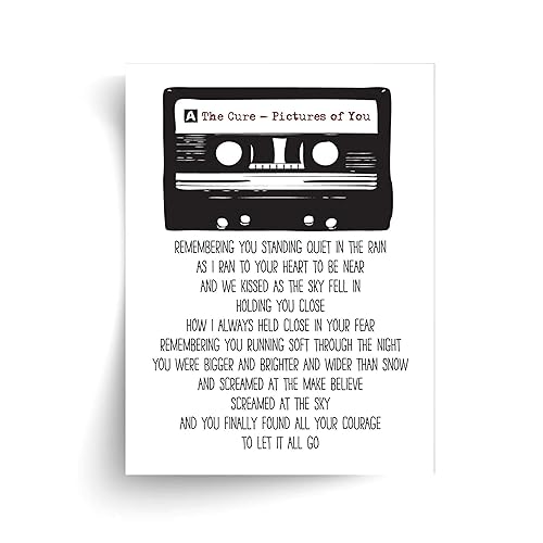 Amazon Com The Cure Pictures Of You Lyrics Unframed Print Handmade