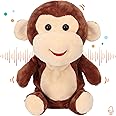 Easfan Talking Monkey Repeat What You Say Electric Nodding Plush Funny Interactive Speaking Toys Buddy Birthday Gifts for Kids Toddlers Brown,7"