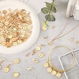 SANNIX Alphabet Charm Set 156Pcs 6 Styles A-Z KC Gold Antique Silver Jump Rings view 4