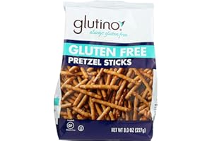Glutino Gluten Free Pretzel Sticks, 8 oz Bags (Pack of 12)