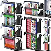 Kytok Video Game Disc Rack Tower Video Game Storage Universal for PS5/PS4/ XBOX One/Series/Nintendo Switch Game, Game Organizer Shelf Display Stand for Wall Mount/Desk/Floor with Controller Holder