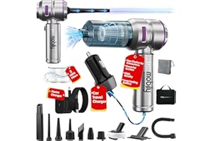 MOBILY ACCESSORIES 4-in-1 Handheld Cordless Car Vacuum Cleaner, 16000PA High Power Air Blower & Mini Car Vacuum Cleaner with LED Light for Home, Office & Auto, 6000mAh Battery & Type-C Fast Charging
