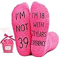 HAPPYPOP Unique Birthday Gifts for Women - Socks for 40 Year Old Woman, Birthday Gift Ideas for Her in 36 37 38 39