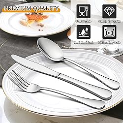 LIANYU Silverware Set, 23-Piece Flatware Set with