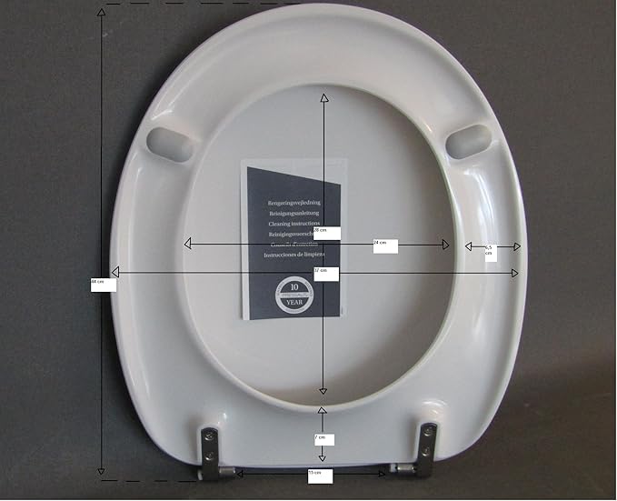 Pressalit 2000 Toilet Seat with Lid and Universal Hinges (BN3), Set of