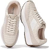 Project Cloud Womens Sneakers - Memory Foam Insole and Lightweight Spring Shoes - Non-Slip Lace Up Trendy Shoes - Fashion Sneakers for Women 2026 (Serena)
