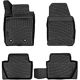 RizLiner Ford EcoSport 2018-2022 Floor Mats 3D Custom Fit Compatible with Ford EcoSport Rubber Car Mats Laser Measured 1st & 2nd Row Floor Liners All Weather Waterproof Odorless Non-Slip TPE (Black)