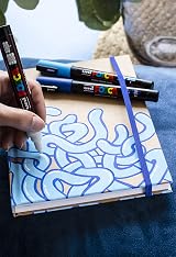 Posca PC-3M Fine Tip Acrylic Paint Marker Pens 8 Pastel Colours Pack view 7