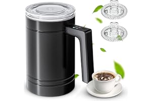 Milk Frother, 4-in-1 Milk Frother and Steamer, Large capacity Electric Milk Steamer, Automatic Cold and Hot Foam maker for La