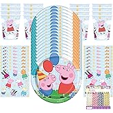 Peppa Pig Party Supplies Pack for 16 Guests – Includes 9" Plates, Luncheon Napkins Cups & Birthday Candles – Peppa Pig Birthday Decorations for Girls