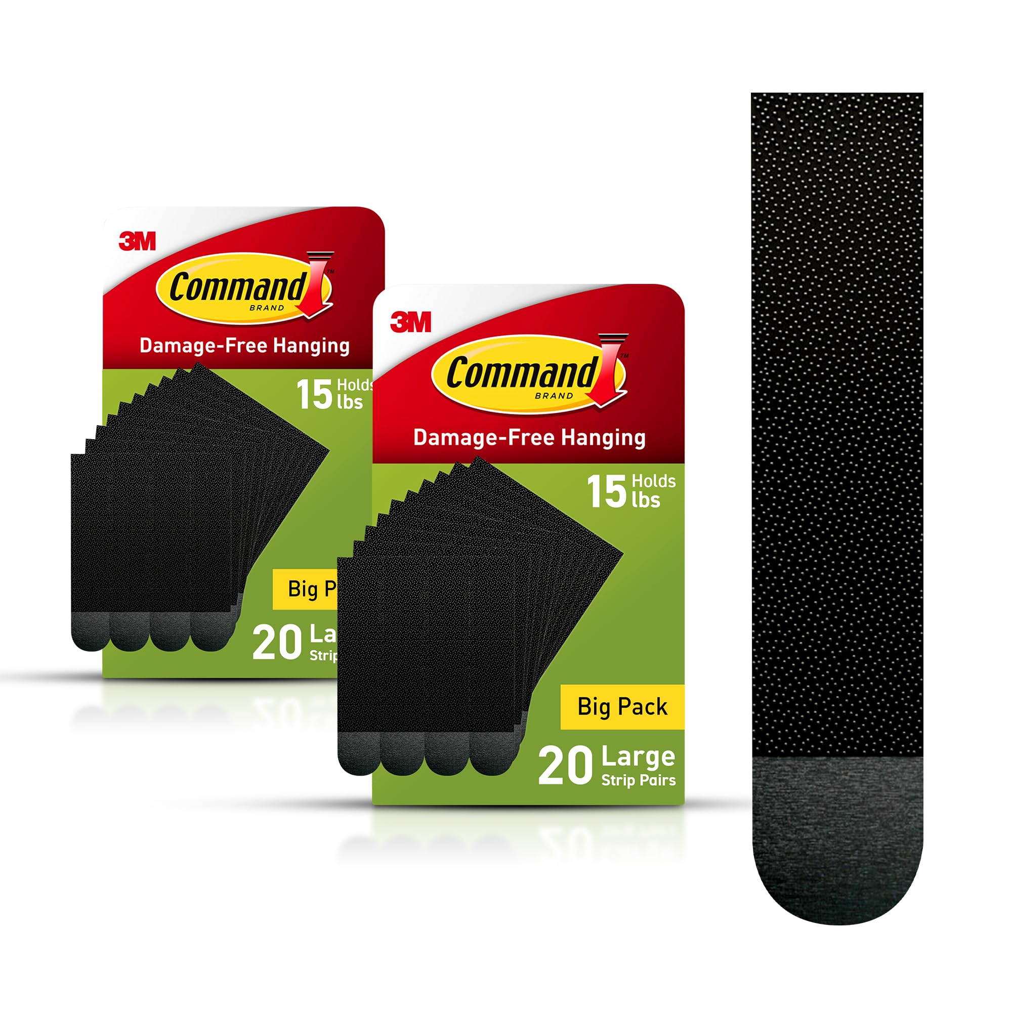 Command 15 lb Large Picture Hanging Strips 40 Pairs, (80 Command Strips ...