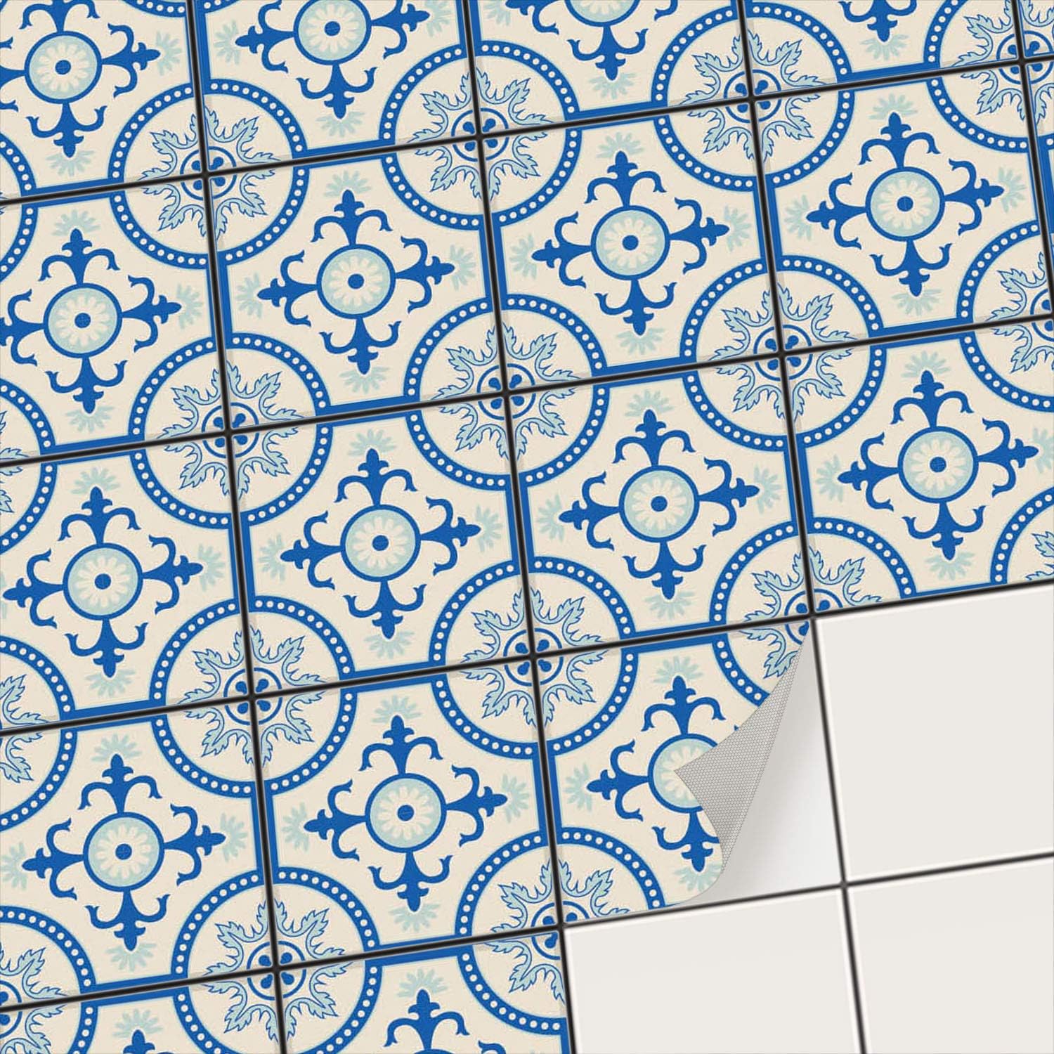 creatisto - Tile Stickers Transfers for Kitchen and Bathroom I Mosaic Wall Tile Adhesives - Removable - Self Adhesive Tiles I 4x4 inches - 10x10 cm/Different Sizes - 09 Pieces