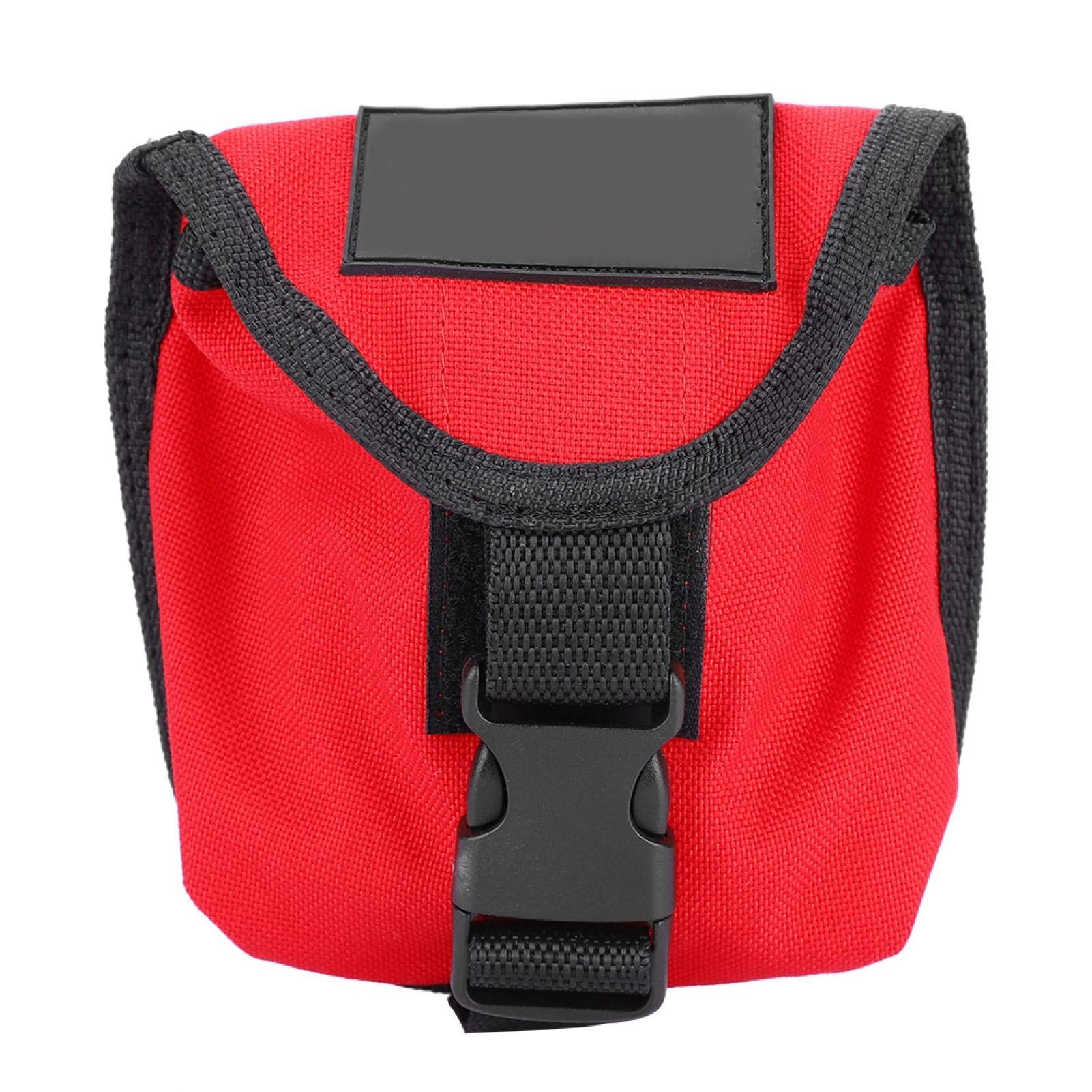 DEWIN Diving Weight Pocket, 2KG Scuba Diving Weight Belt Pocket with Quick Release Buckle(Red)