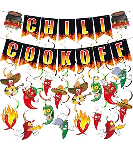 Chili Cook Off Party Decorations - Banner, Tablecloths & Balloons For Mexican Fiesta Theme
