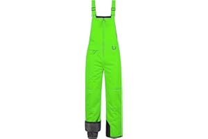Pursky Kid's Snow Pants Boy's Winter Ski Bibs Insulated Waterproof Snowpants Fleece Snowboarding Overalls Snowbibs