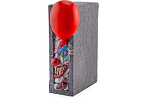 Toy Vault Evil Clown Bookshelf Insert, Creepy Peeping Clown Resin Bookend Shelf Decor Statue