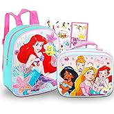 Disney The Little Mermaid Mini Backpack with Lunch Box - Bundle of 10” Mini Ariel Backpack, Lunch Bag, Stickers, More | Little Mermaid Backpack for Toddlers