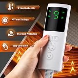 AFDEAL Electric Heating Pad Back 12x50 In Wrap 9 Temp 4 Auto-Off 2-Strap view 3