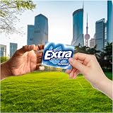 Extra Peppermint Sugarfree Gum Box of 10 x 15 Stick Packs view 4
