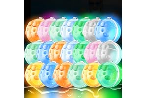 MAKE KIDS SMILE BUBBLE FUN 20 PCS Water Balloons Reusable, Led Light Water Balloons, Self-Sealing & Quick Fill Water Toys with Mesh Bag, Latex-Free Silicone Pool Toys for Kids Adults