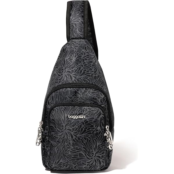 baggallini Black Nylon Sling Backpack Teardrop Crossbody Bag RFID Travel Purse Amazon.com: Baggallini Naples Convertible Backpack - Travel  main image 3