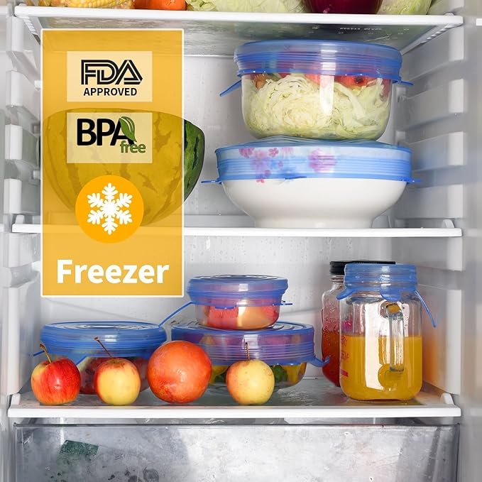 6pcs silicona Stretch tapas, Multi Tamaño estirable fundas para ...