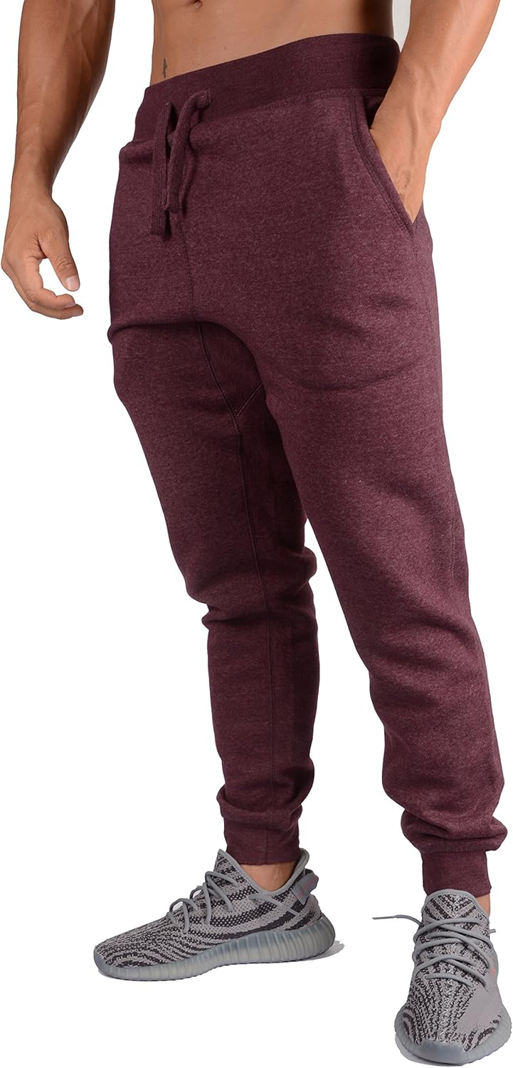 YoungLA Mens Slim Fit Joggers Fitness Sweatpants Gym Training 204: Clothing