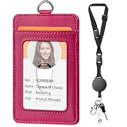 Leather Badge Holder and Adjustable Retractable