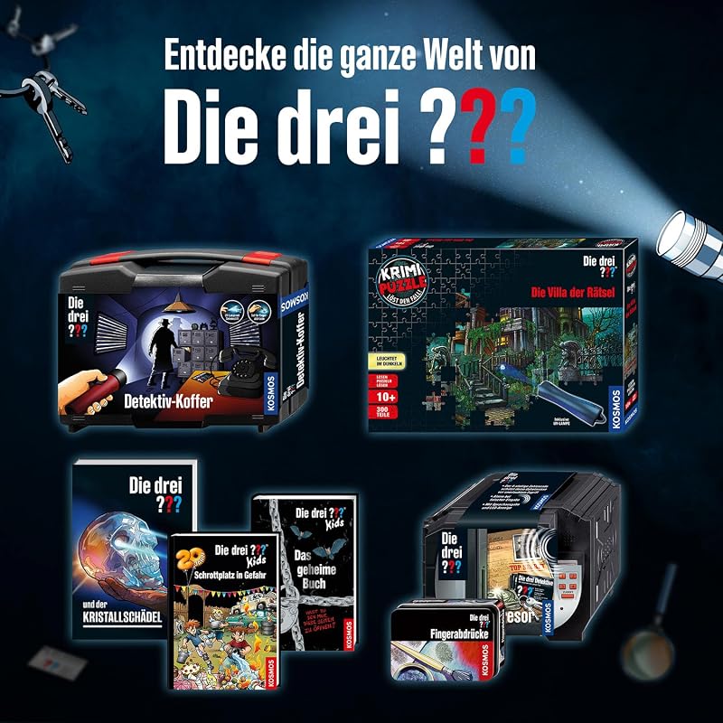 Sicherheitssystem von KOSMOS 632489, Alarmanlage mit LED-Technik, Detektiv Spielzeug Set für Kinder ab 8 Jahre, sichere dein Kinderzimmer ab, Gadget, Geschenk, Die drei Fragezeichen