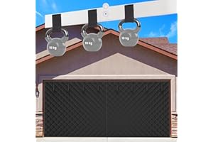 LASLA Patented Garage Door Screen for Winter，Duraflex Kits for Door Curtain,Garage Door Insulation Kit, Magnetic Thermal Insulated Door Curtain for Garage Door Cover, Blanket Weatherproof(16 * 7Ft)