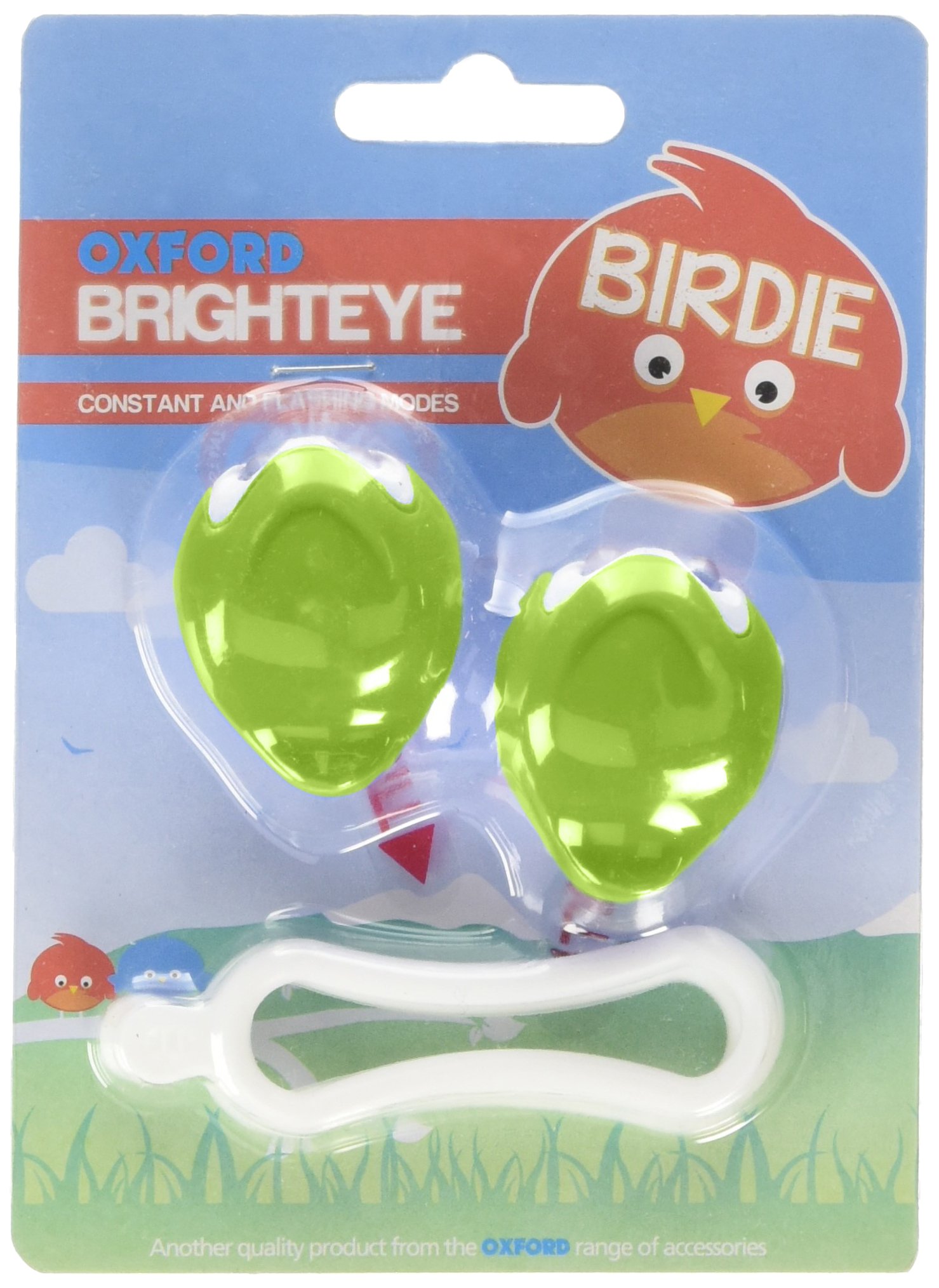 Oxford Kid's Bright Eye Universal Silicon Birdie Bike Light Set - Green