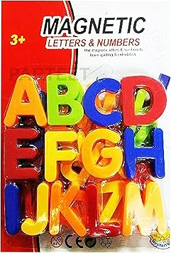 Parteet Magnetic Letters & Numbers for Educating Kids in Fun -Educational Alphabet Refrigerator Magnets | Toy for Preschool Learning, Spelling, Counting (26 Alphabets (Upper case))