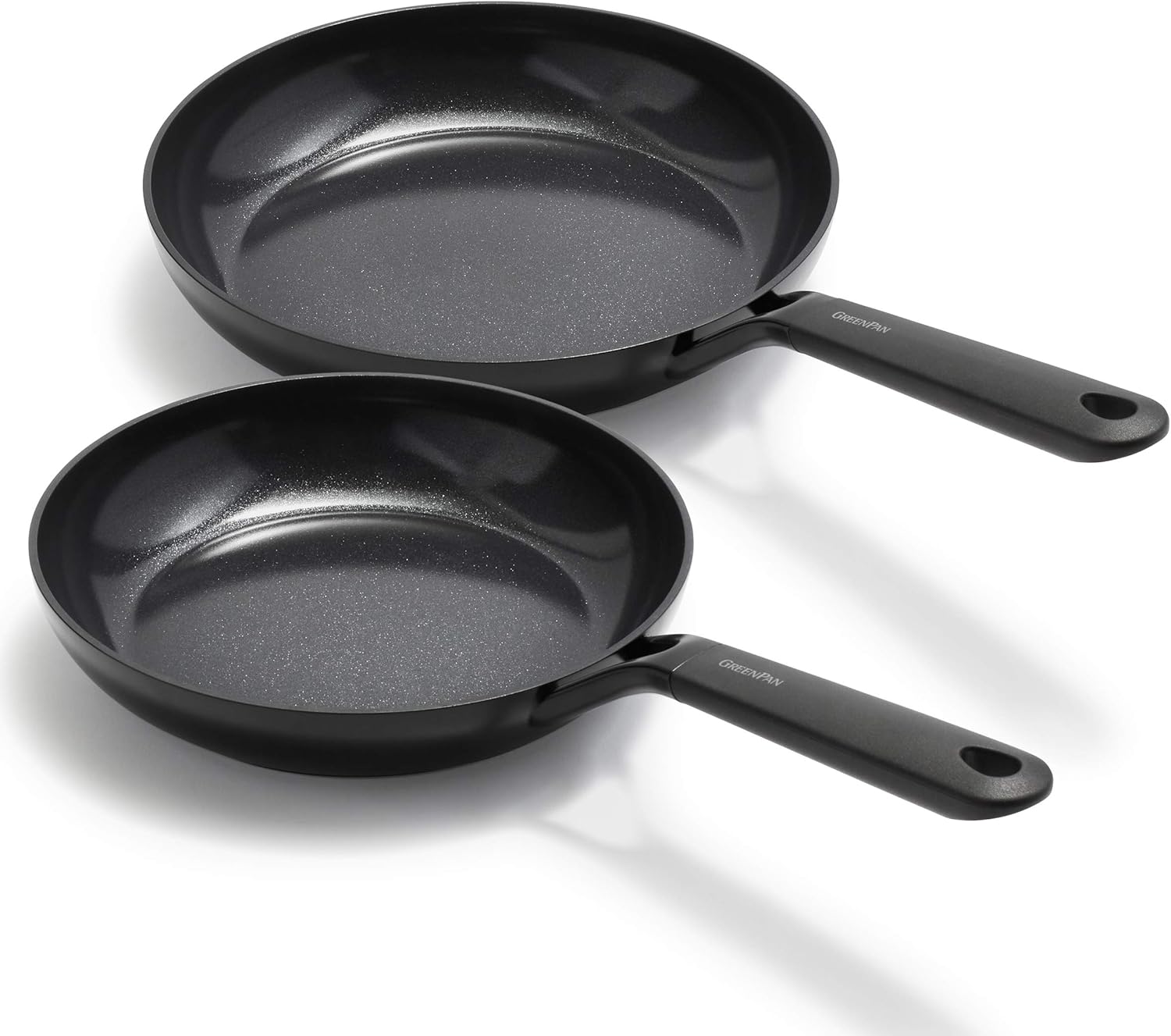 GreenPan SmartShape Healthy Ceramic Nonstick Black Frying Pan Set, 9.5