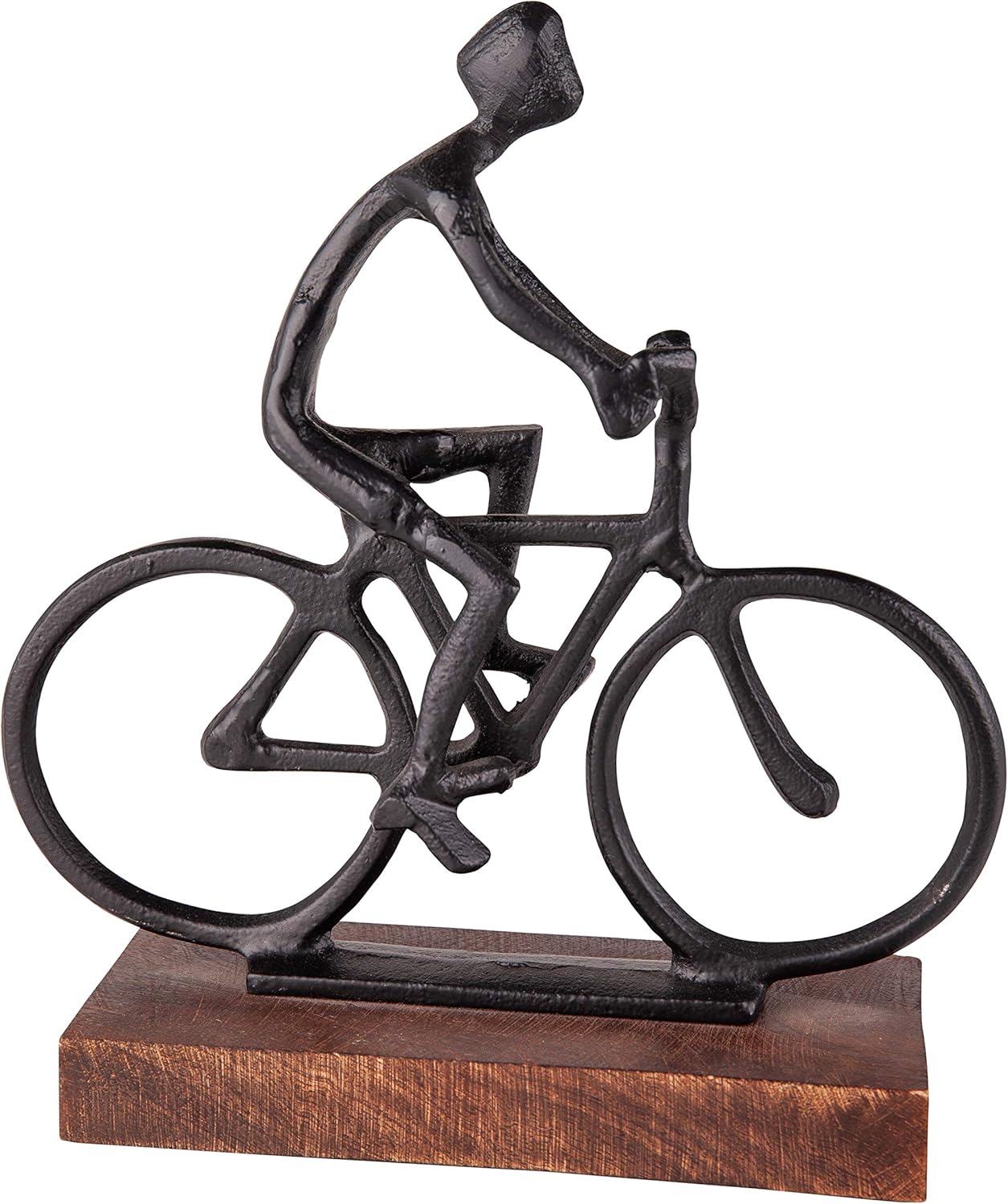 Danya B Bike Ride Cruiser Sculpture, Statues for Home Décor, Aluminum with Wooden Base, Modern Design for Accent Decoration in Home or Office and Gift for Bike Enthusiast