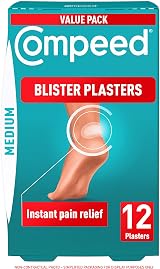 Compeed Blister Plasters Medium 12 Pack Hydrocolloid Foot Treatment