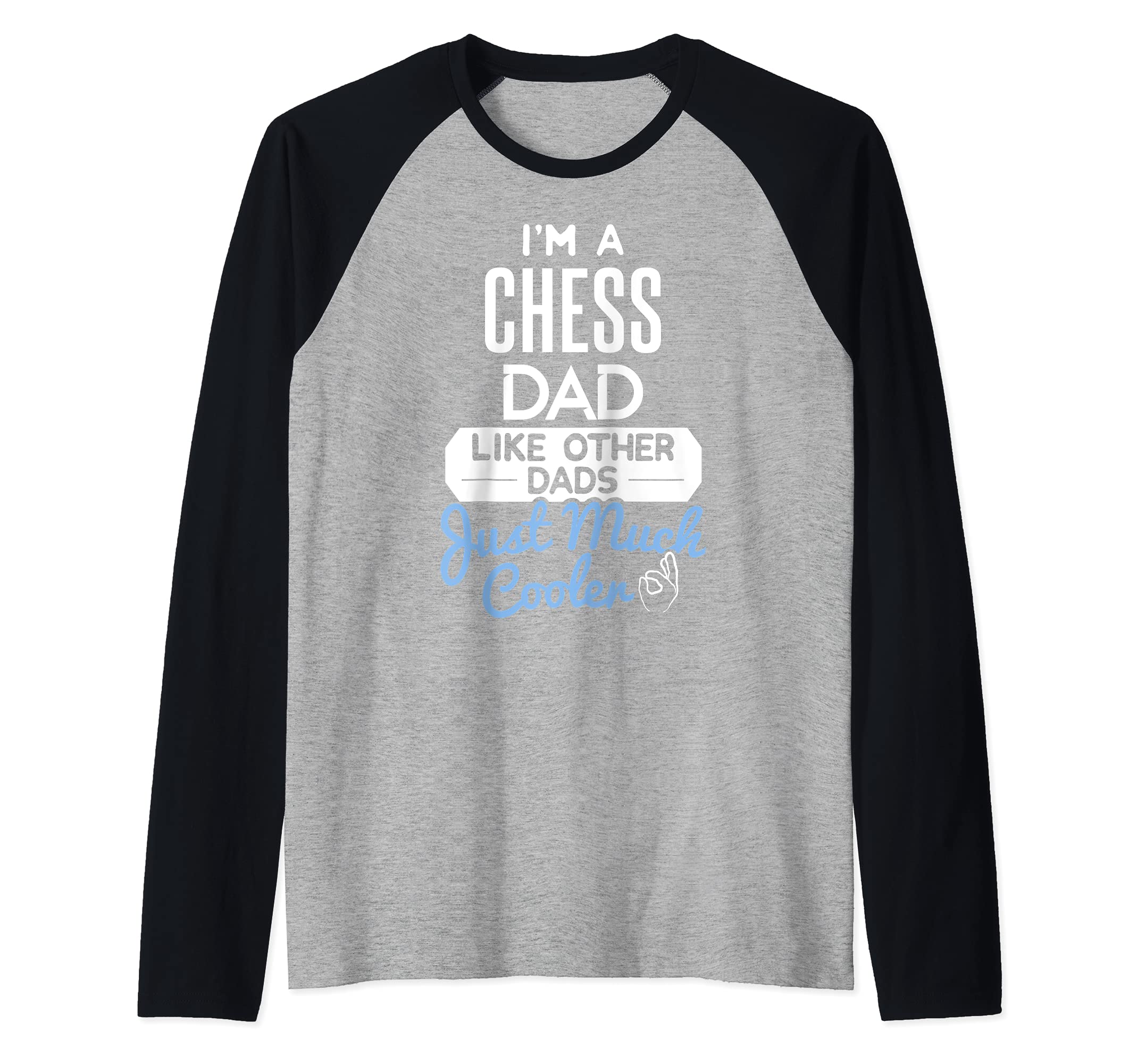 Cool Fathers Day Design Chess Dad Raglan Baseball Tee