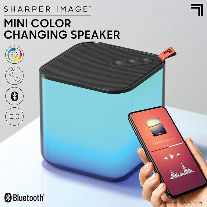 sharper image luminous portable speaker