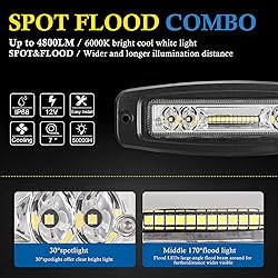 BUNKER INDUST 7" Flush Mount LED Light Pods, 2 Pcs