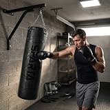Sparta Boxing Punch Bag Set 4ft Heavy Duty Wall Bracket Gloves Kit view 2