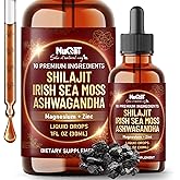 NUQIIT 10in1 Shilajit Liquid Drops by Penhoment with Sea Moss, Ashwagandha, Zinc, Magnesium, Liquid Vitamins for Women and Men - 1 FL Oz - 30 Day Supply