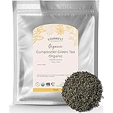 Starwest Botanicals Organic Gunpowder Green Tea - Natural Loose Leaf Herbal Tea Blend, Contains Caffeine, Source of EGCG, Certified Kosher, Non-GMO - Bulk 1 lb Bag