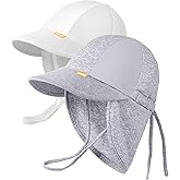 OLIKER Baby Sun Hat with Breathable Mesh, Neck Flap Infant Unisex Boys Girls Toddler UPF 50+ Summer Beach Swim Adjustable