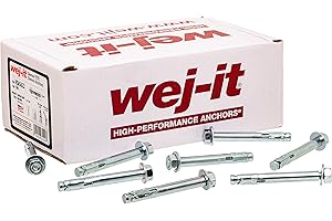 Wej-It Sleeve-TITE HSA5622 Sleeve Anchor, Carbon Steel, Zinc Plated Finish, Hex Head, Meets GSA FFS-325 Group II Type 3 Class 3, 5/16" Diameter, 2-1/2" Length, 1/4"-20 Threads (Pack Of 100)